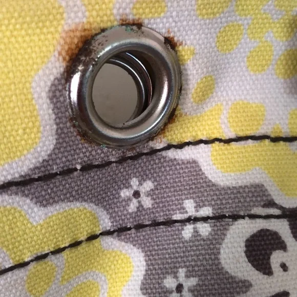 thirty one large spring Floral Yellow and Brown Tote Bag - Picture 3 of 11